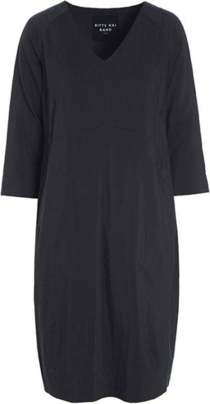 Bitte Kai Rand Zwarte Doubleweave Jurk 231-2327-4037 Black Dames