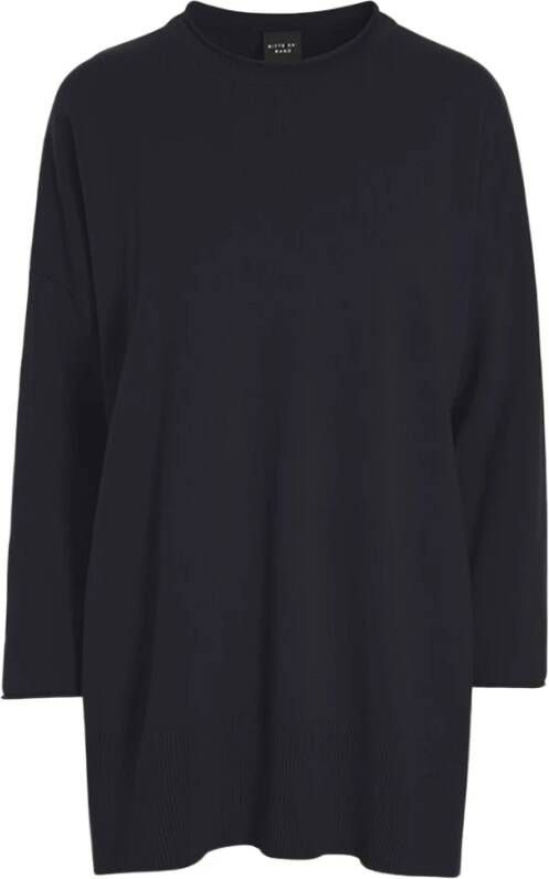 Bitte Kai Rand Oversized Gebreide Blouse met Splitten Zwart Black Dames