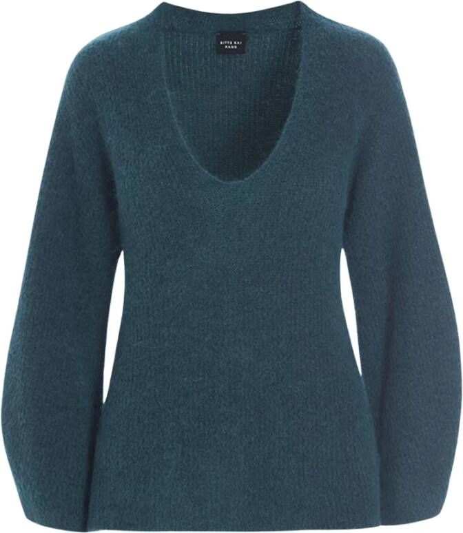 Bitte Kai Rand V-neck Knitwear Blauw Dames