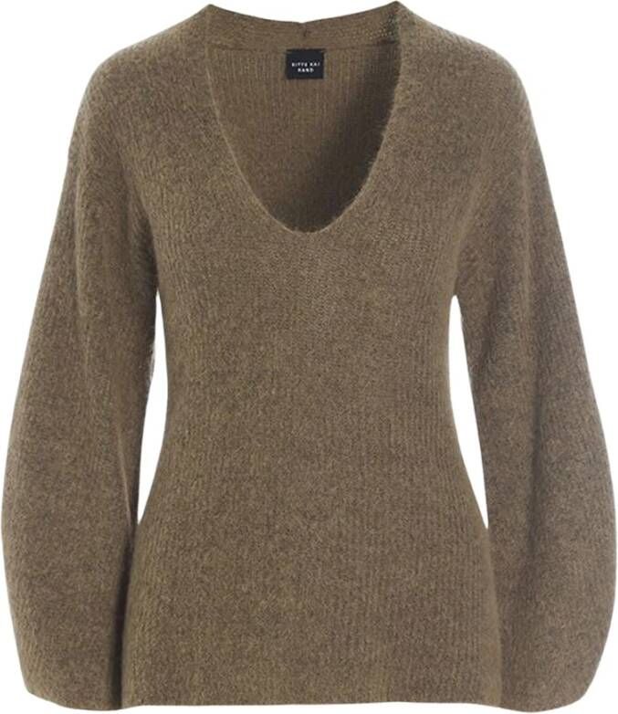 Bitte Kai Rand V-neck Knitwear Bruin Dames