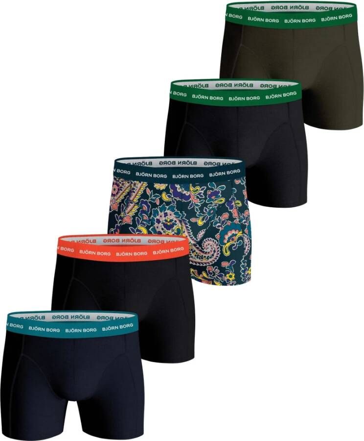 Björn Borg Boxershorts 5-Pack Zwart Multicolour Zwart Heren