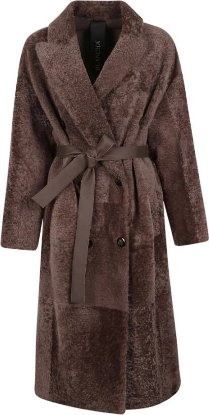 Blancha Belted Coats Bruin Dames