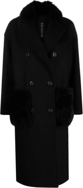 Blancha Double-Breasted Coats Zwart Dames