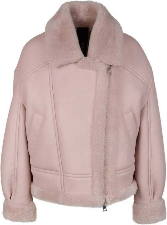 Blancha Jas met Harig Garen Roze Dames