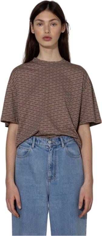 Blanche Home print T-shirt Bruin Dames