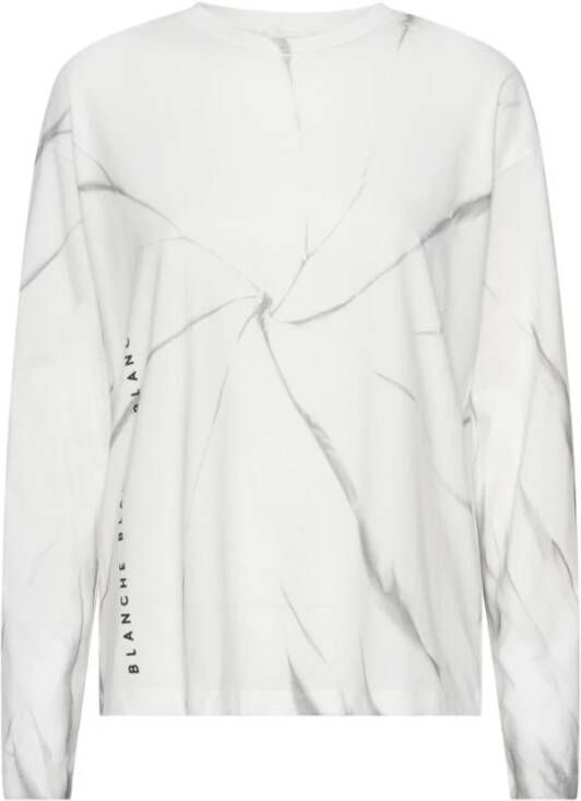 Blanche Hoofd LS Tie Dye T-shirt White Dames