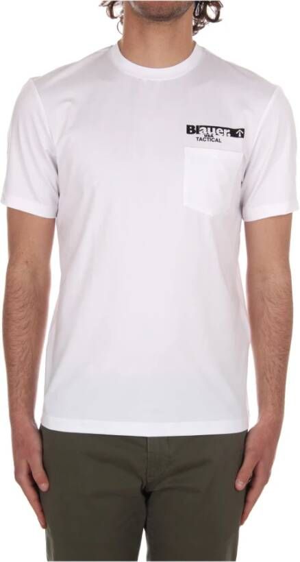 Blauer 22Sbluh02427 006286 T-shirt met korte mouwen Wit Heren
