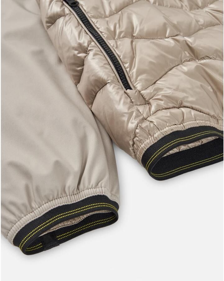 Blauer Monochromatische Waterdichte Pufferjas Beige Heren - Foto 3