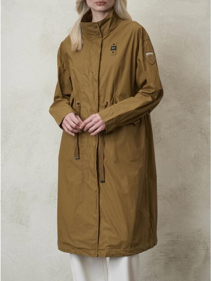 Blauer Groene Katoenen Parka Jas Dames Collectie Green Dames