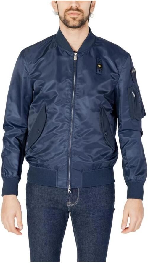 Blauer Blauwe Polyamide Jas met Polyester Voering Blue Heren - Foto 5