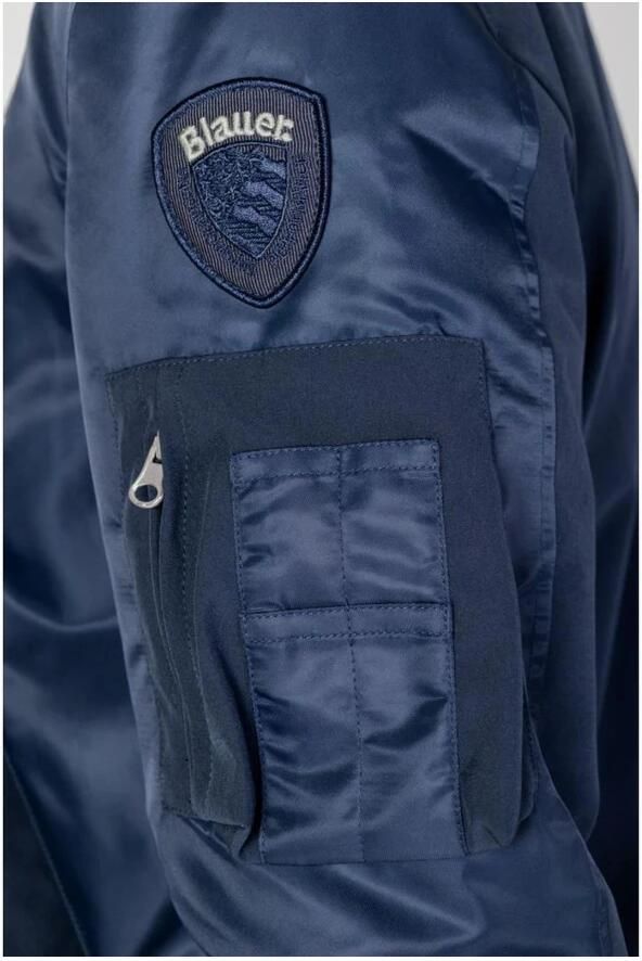 Blauer Blauwe Polyamide Jas met Polyester Voering Blue Heren