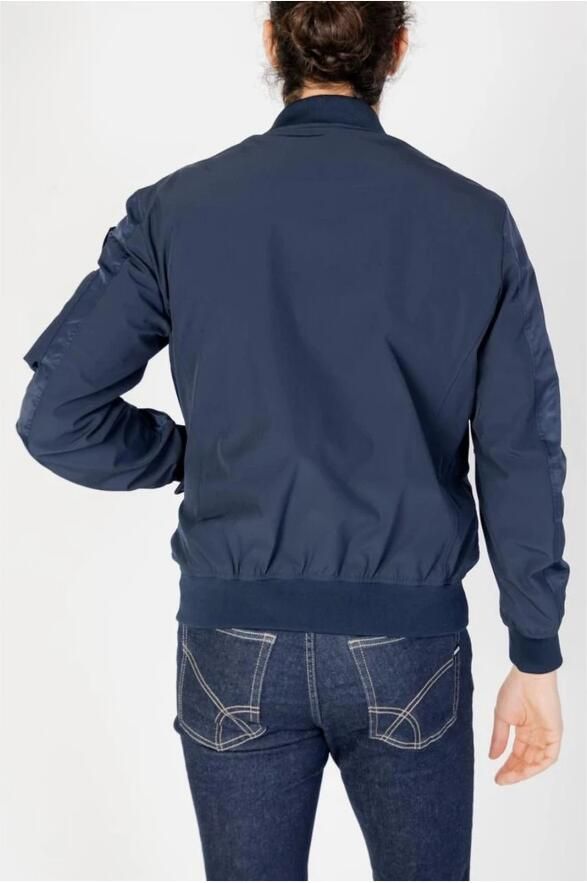 Blauer Blauwe Polyamide Jas met Polyester Voering Blue Heren - Foto 2