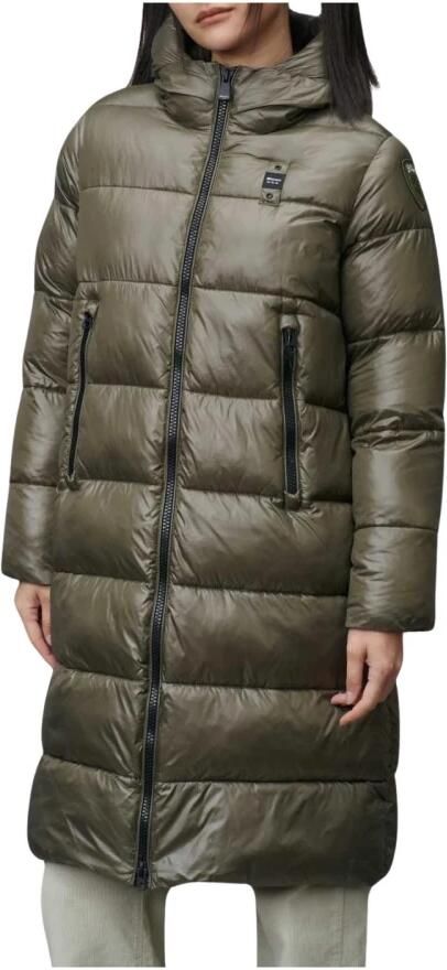 Blauer Usa Gewatteerde lange jas met labelpatch - Foto 3