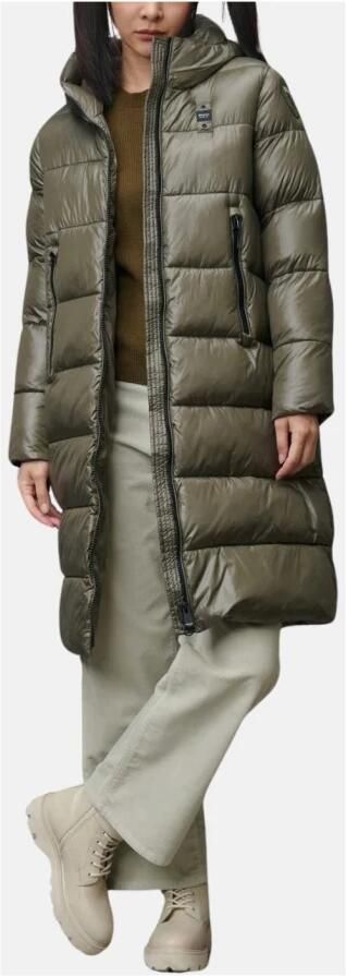 Blauer Usa Gewatteerde lange jas met labelpatch - Foto 2