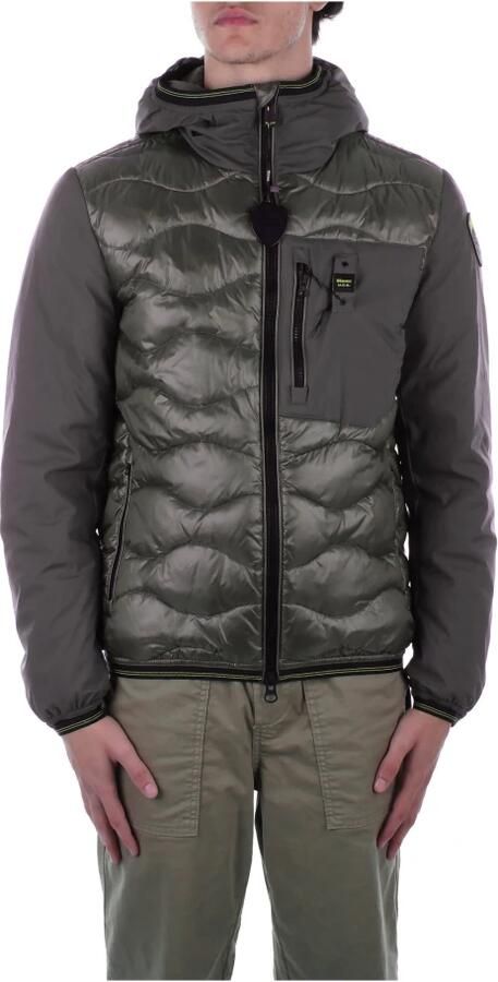 Blauer Groene Hoodie Jas Logo Rits Zakken Green Heren - Foto 6