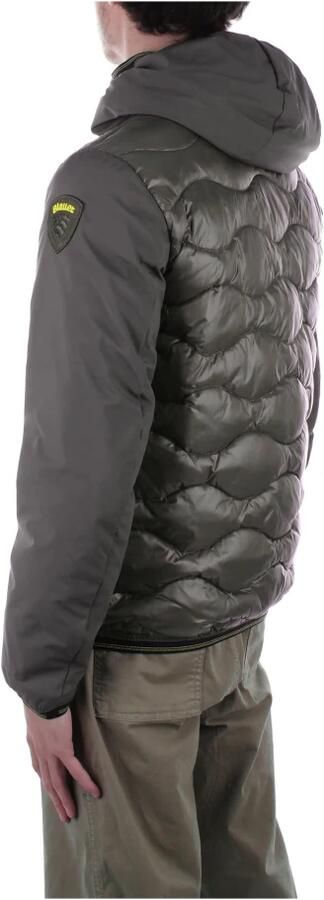 Blauer Groene Hoodie Jas Logo Rits Zakken Green Heren - Foto 5