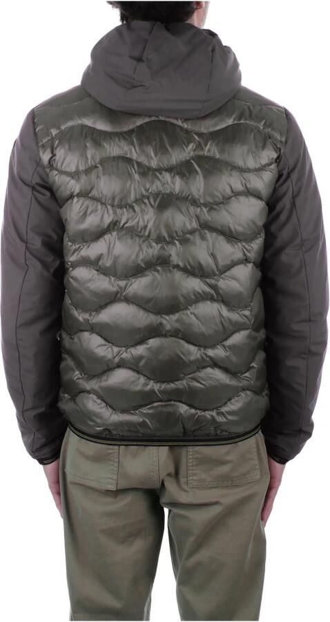 Blauer Groene Hoodie Jas Logo Rits Zakken Green Heren