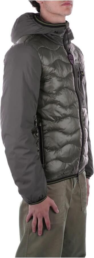 Blauer Groene Hoodie Jas Logo Rits Zakken Green Heren - Foto 3