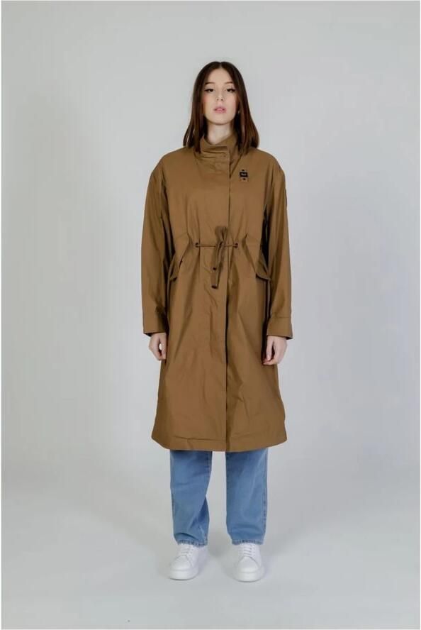 Blauer Groene Katoenen Parka Jas Dames Collectie Green Dames