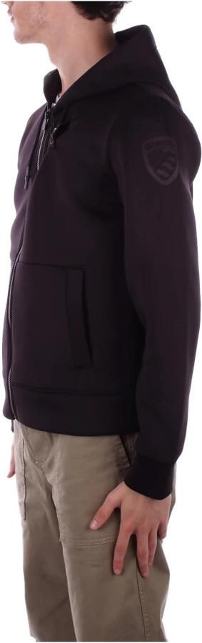 Blauer Hoodloze Sweatshirt Polyester Elastaan Mix Black Heren - Foto 6