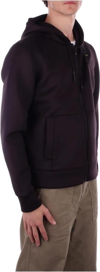 Blauer Hoodloze Sweatshirt Polyester Elastaan Mix Black Heren - Foto 3