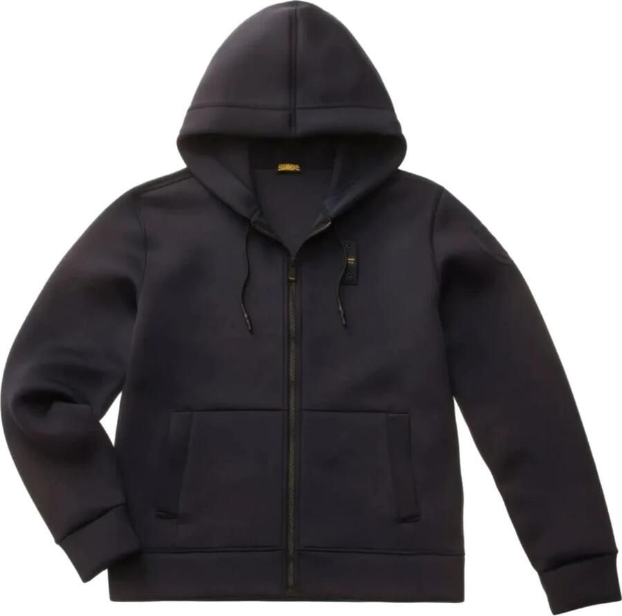 Blauer Hoodloze Sweatshirt Polyester Elastaan Mix Black Heren