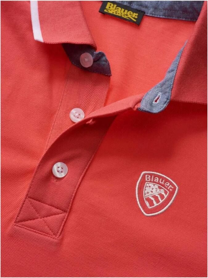 Blauer Katoenen Polo Shirt Red Heren - Foto 2