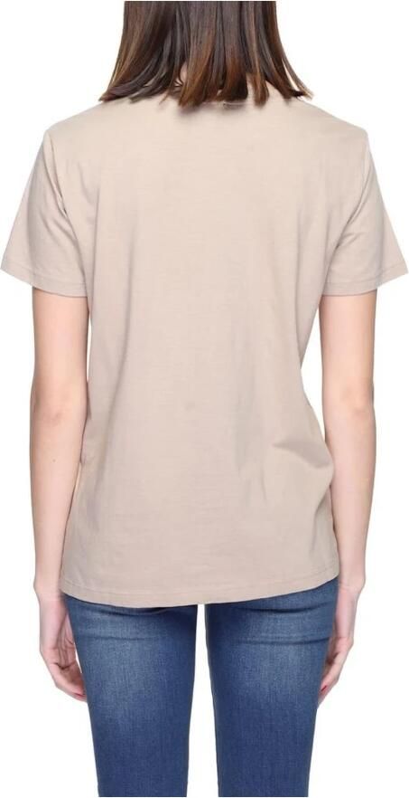 Blauer Katoenen T-shirt collectie voor vrouwen Beige Dames