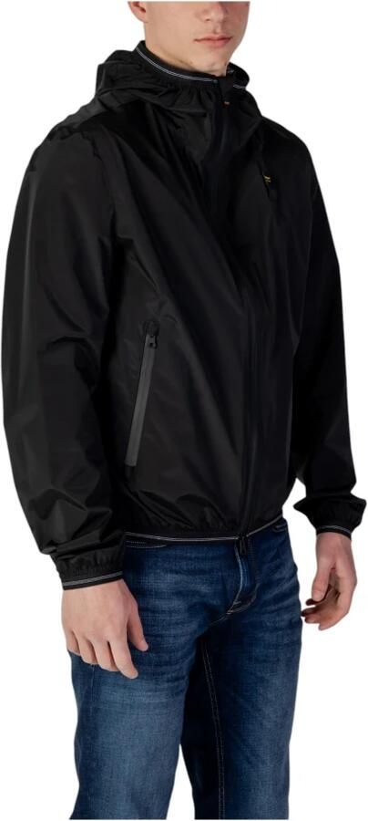 Blauer Zwarte Windbreaker Jas voor Uitjes Black Heren - Foto 9
