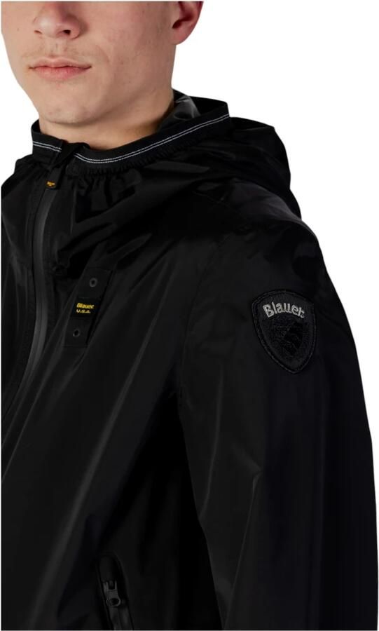 Blauer Zwarte Windbreaker Jas voor Uitjes Black Heren - Foto 6