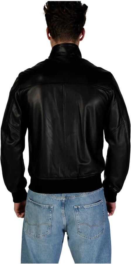 Blauer Leren Herenjassen Lente Zomer Collectie Black Heren - Foto 3