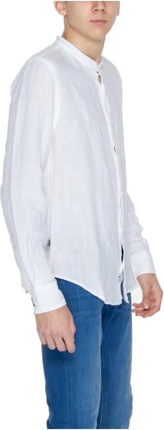 Blauer Linnen Overhemd Lange Mouwen Lente Zomer Collectie White Heren - Foto 3