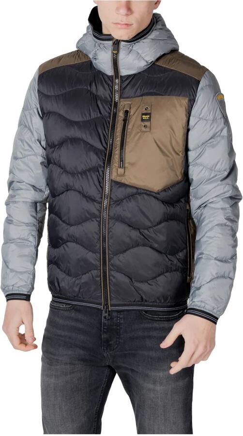 Blauer Zwarte Hoodie met Rits en Zakken Multicolor Heren - Foto 8