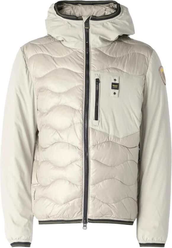 Blauer Monochromatische Waterdichte Pufferjas Beige Heren - Foto 8