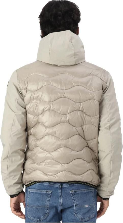 Blauer Monochromatische Waterdichte Pufferjas Beige Heren - Foto 9