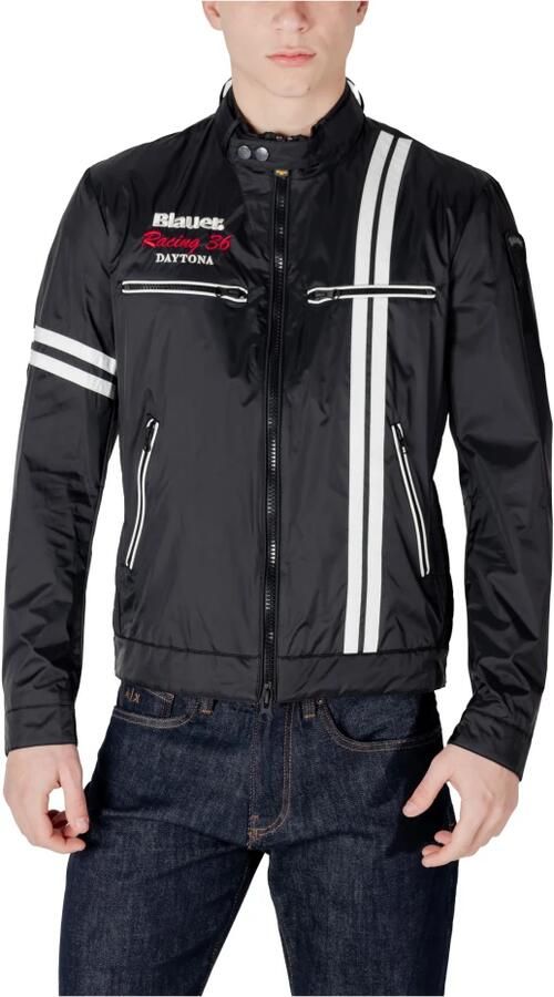 Blauer Nylon Herenjas Collectie Black Heren - Foto 3