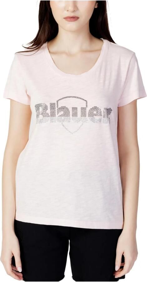 Blauer T-shirt Korte Mouw LOGO PAILLETTES 23SBLDH02405-005707