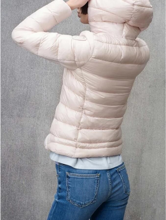 Blauer Roze Winterjas met Capuchon Pink Dames