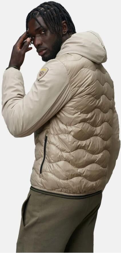 Blauer Monochromatische Waterdichte Pufferjas Beige Heren - Foto 11