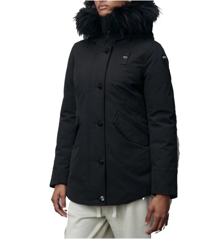 Blauer Stijlvolle Winterjas voor Vrouwen Black Dames - Foto 4