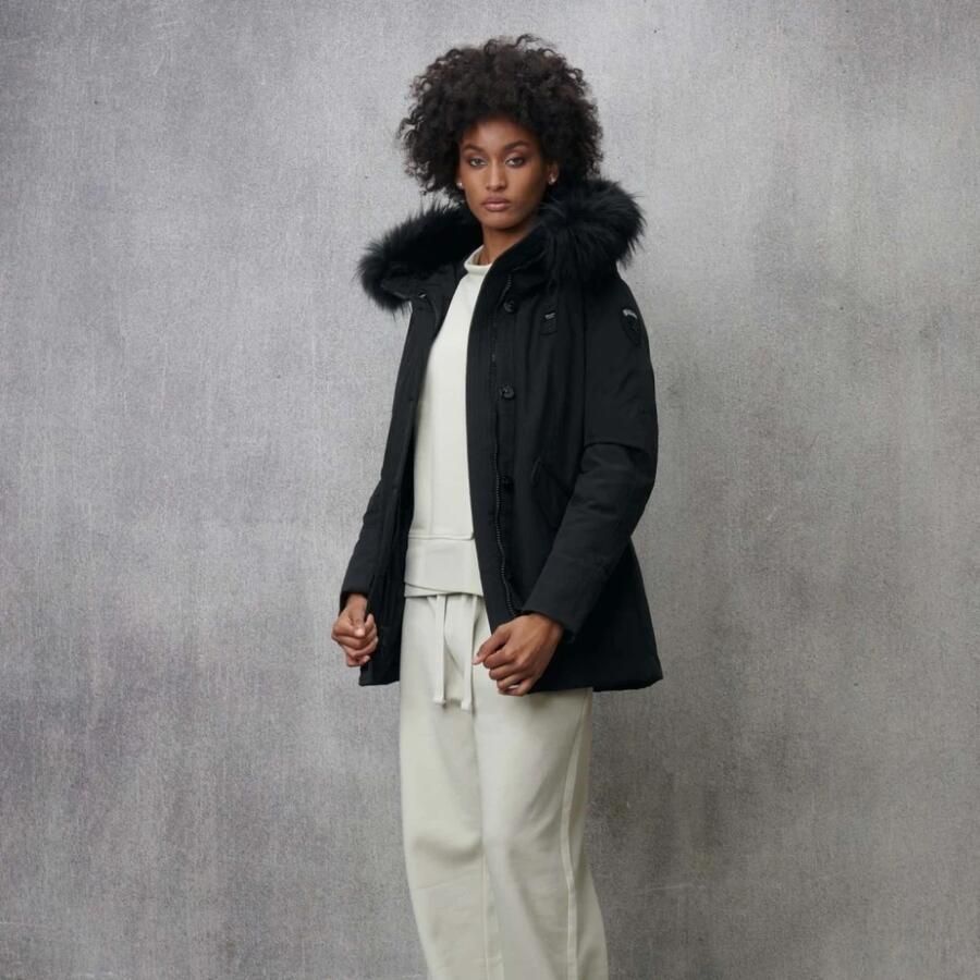 Blauer Stijlvolle Winterjas voor Vrouwen Black Dames - Foto 3