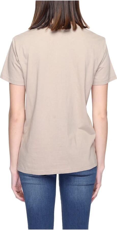 Blauer Katoenen T-shirt collectie voor vrouwen Beige Dames