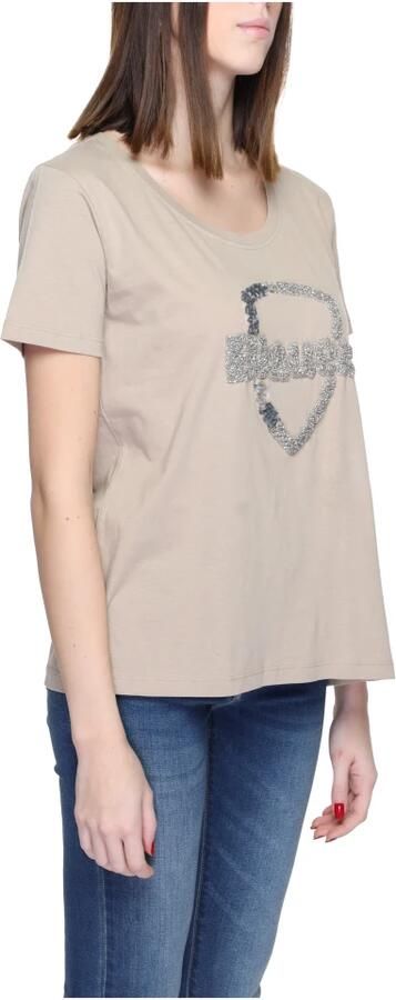 Blauer Katoenen T-shirt collectie voor vrouwen Beige Dames - Foto 2