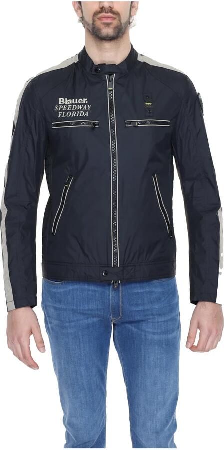 Blauer Zwarte Casual Jas Lente Zomer Collectie Black Heren - Foto 4