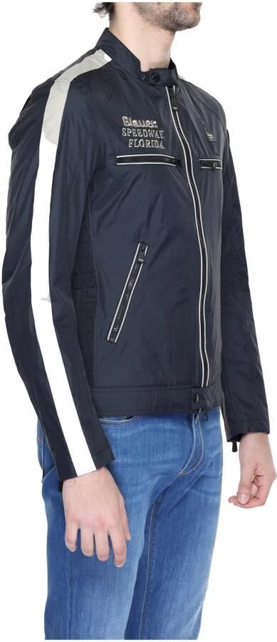 Blauer Zwarte Casual Jas Lente Zomer Collectie Black Heren - Foto 3