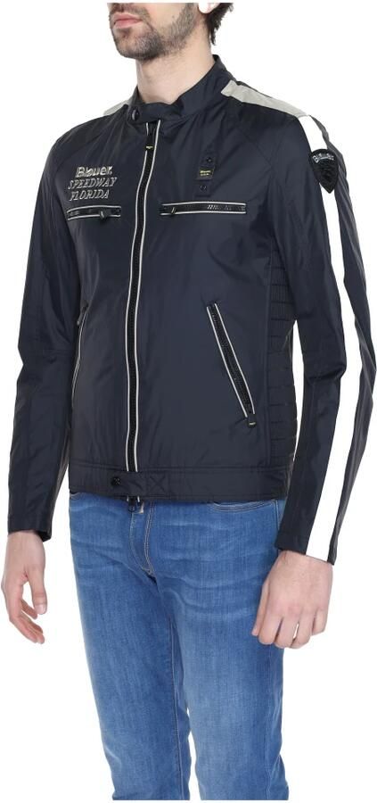 Blauer Zwarte Casual Jas Lente Zomer Collectie Black Heren - Foto 2