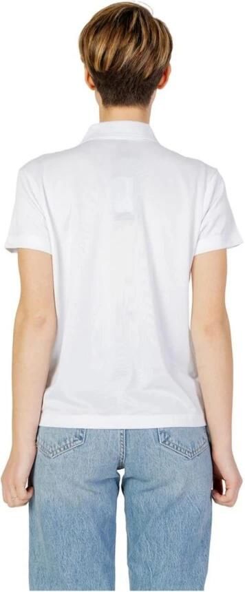 Blauer Witte Asymmetrisch Ontwerp Polyester Top White Dames - Foto 4