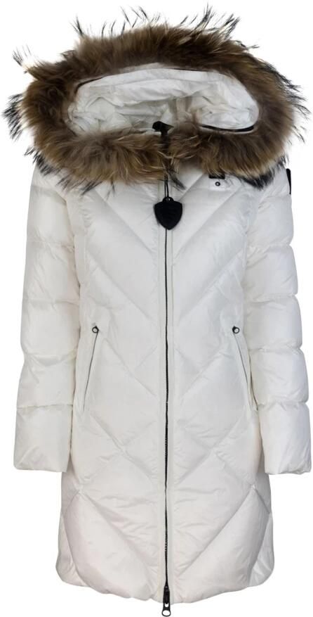 Blauer Witte Modieuze Jas met Elegante Details White Dames - Foto 3