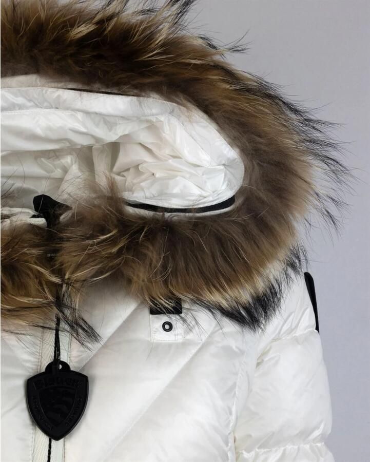 Blauer Witte Modieuze Jas met Elegante Details White Dames - Foto 2