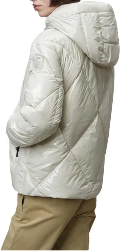 Blauer Nylon Gewatteerde Gevoerde Winterjas White Dames - Foto 3